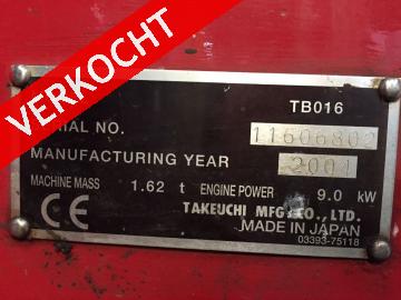 TAKEUCHI TB016 Minigraver