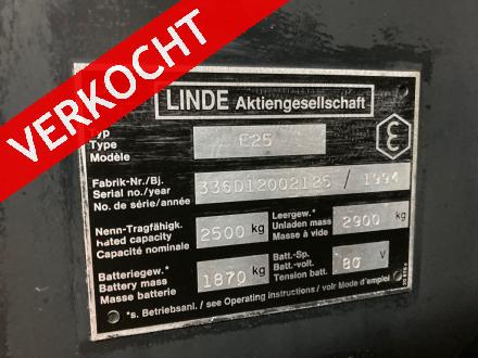LINDE E25 Elektrische heftruck