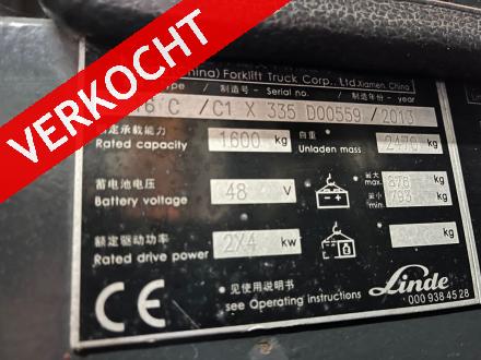 LINDE E16 Elektrische heftruck
