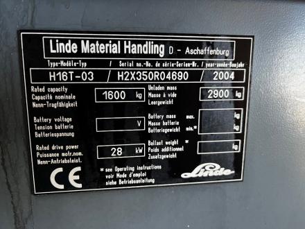 LINDE H16T-03 Heftruck LPG